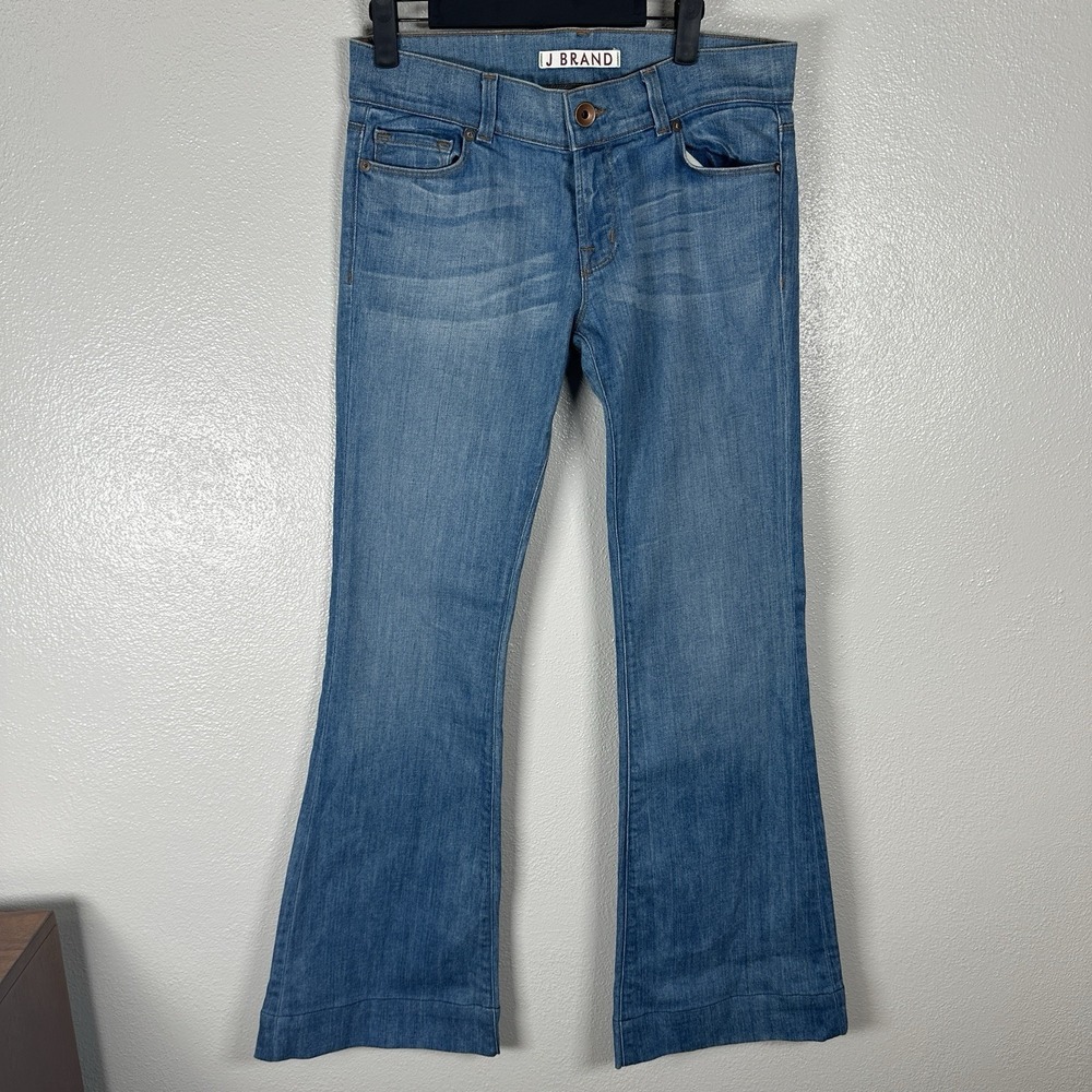 NEW J Brand Love Story Bell Bottom Slim Fit Low Rise Jeans Womens 28 Flare Denim